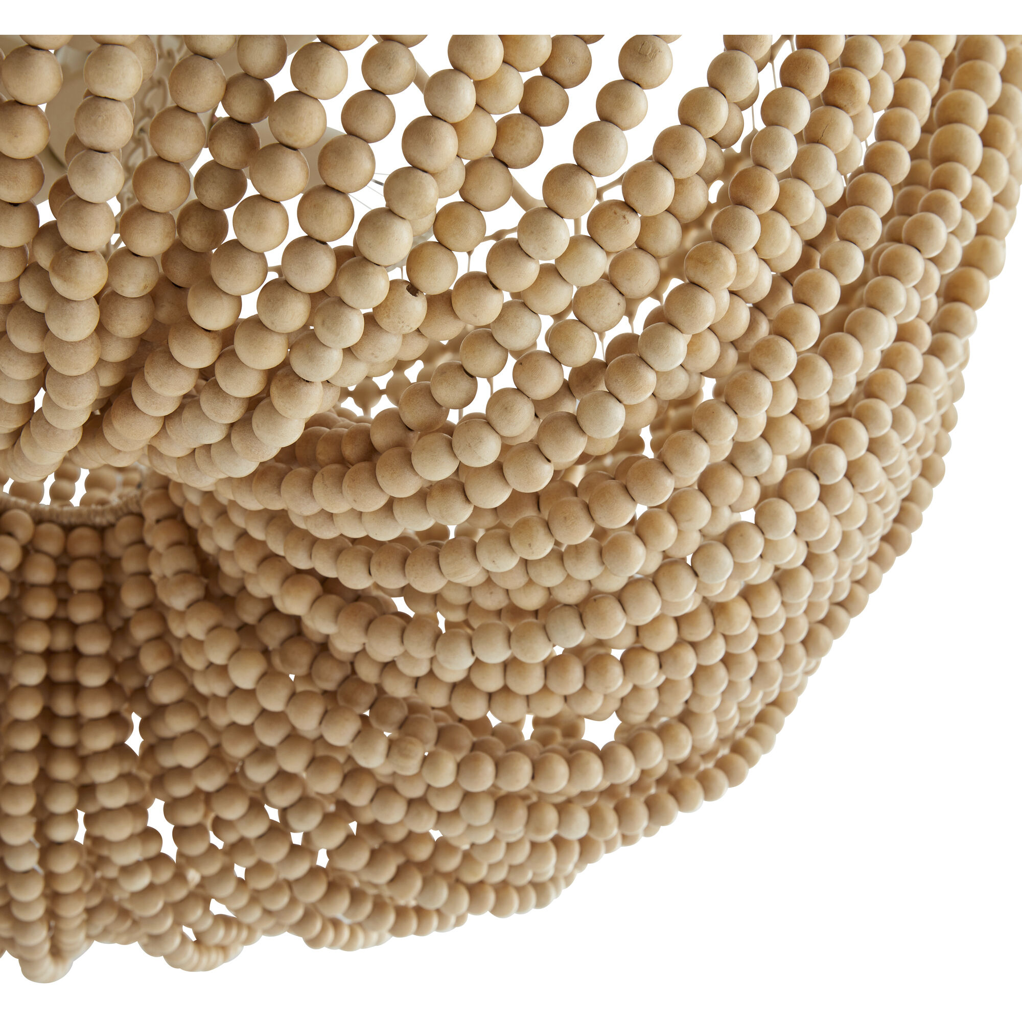 Nina 6 Light 28 inch Natural and White Chandelier Ceiling Light