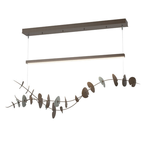 Lily LED 41.1 inch White and Vintage Platinum Pendant Ceiling Light