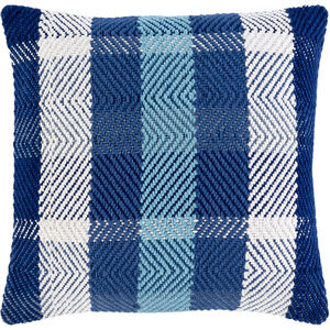 Jacobean 18 X 18 inch Dark Blue/Denim/White Pillow Kit, Square