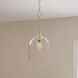 Ilia 1 Light 8 inch Brushed Gold Pendant Ceiling Light