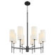 Hamilton 8 Light 28 inch Matte Black Chandelier Ceiling Light