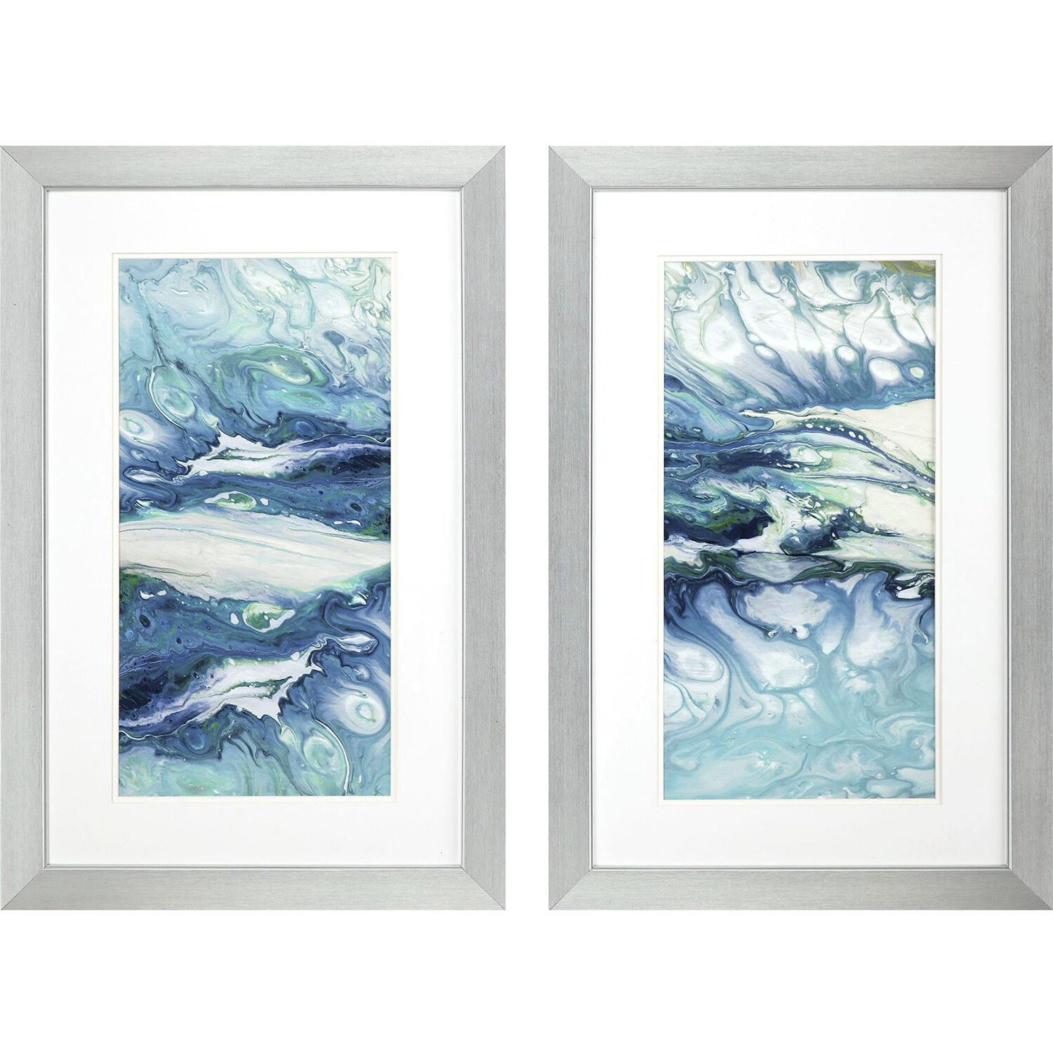 Abstract Blue and Green Framed Art, Propac