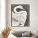 Swan Dance White and Brown and Gray and Green Canvas