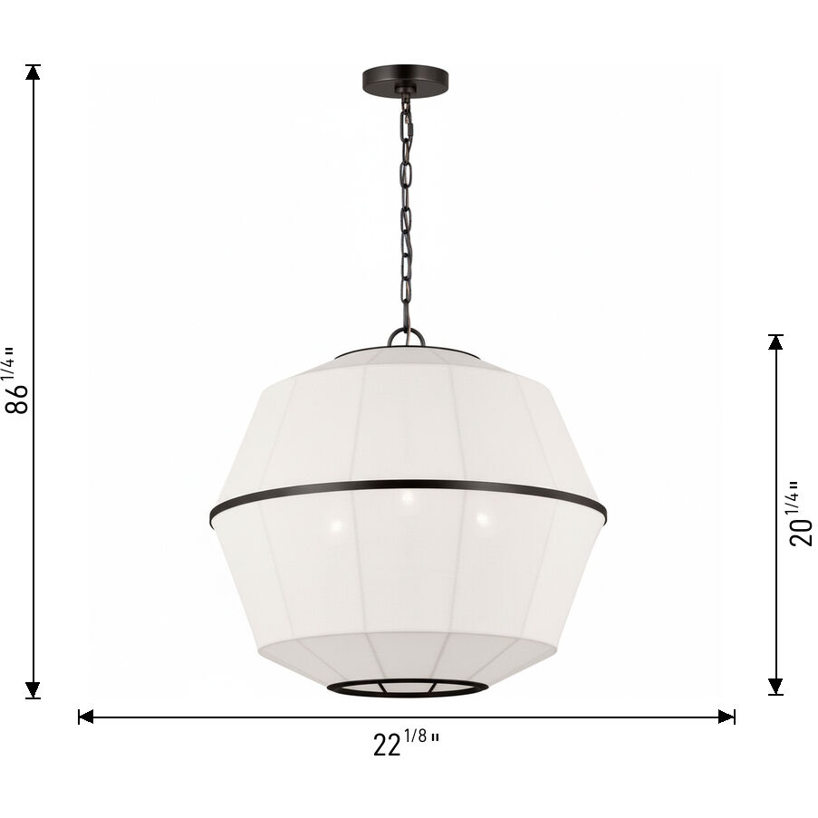 ED Ellen DeGeneres Hikari 3 Light 22.13 inch Burnished Brass Pendant Ceiling Light