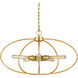 Persis 5 Light 28.25 inch Satin Gold Chandelier Ceiling Light