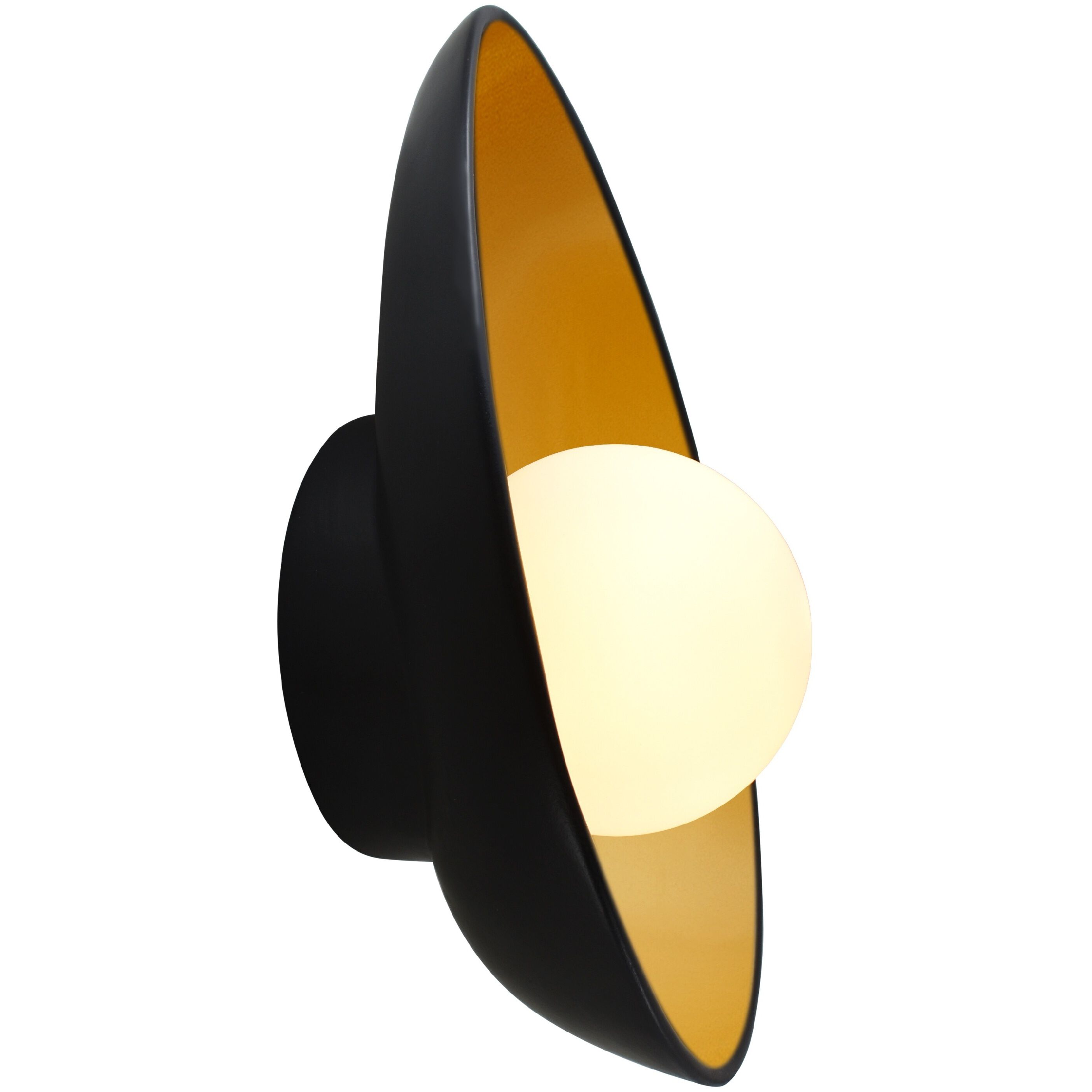 Ambiance LED 7.5 inch Carbon Matte Black and Champagne Gold Wall Sconce Wall Light