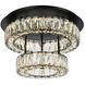 Monroe 2 Light 18 inch Black Flush Mount Ceiling Light 