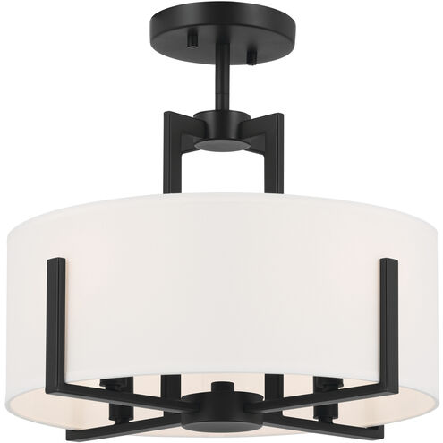 Malen LED 15.5 inch Black Semi Flush Mount Ceiling Light