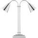 Symmetry 20.5 inch Polished Nickel Double Desk Lamp Portable Light