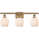 Ballston Norfolk LED 25.75 inch Brushed Brass Bath Vanity Light Wall Light in Matte White Glass