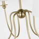 Drew & Jonathan Elsay 6 Light 36.38 inch Satin Brass Chandelier Ceiling Light, Large