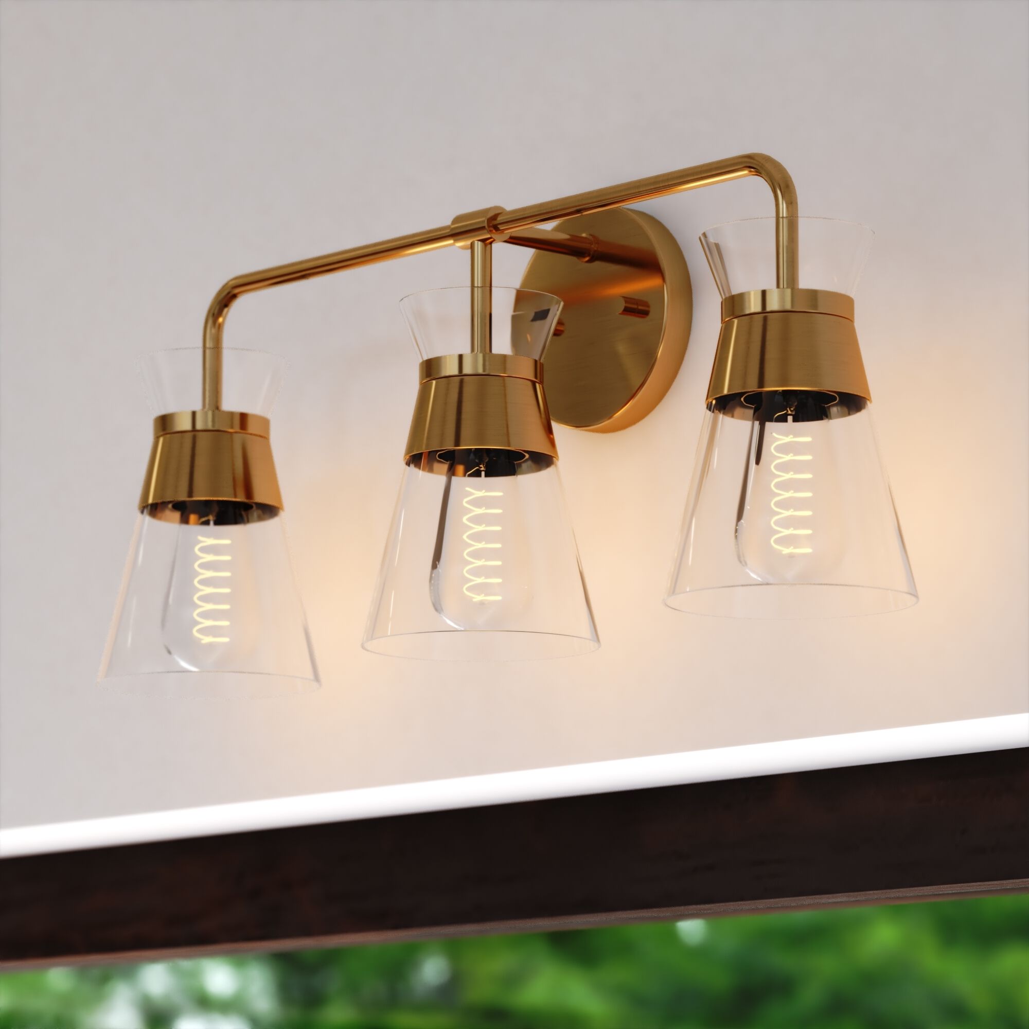 Harper LED 23.5 inch Natural Brass Bathroom Light Wall Light