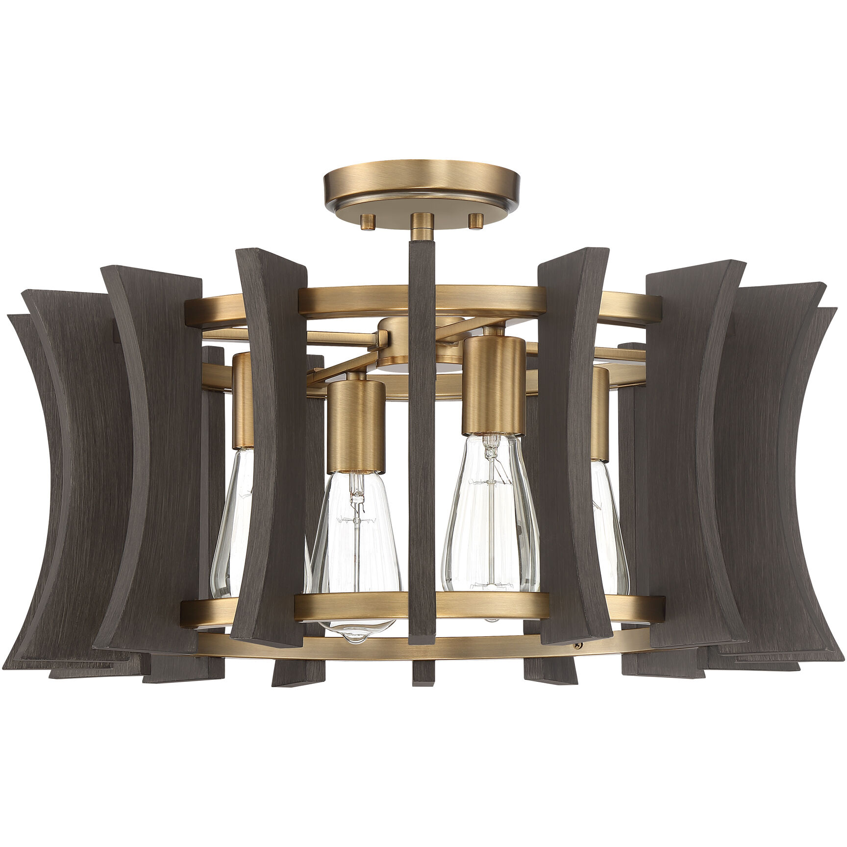 Cordelia 4 Light 21 inch Aged Brass Pendant Ceiling Light