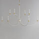 Charlton 9 Light 48 inch Weathered White and Gold Leaf Multi-Tier Chandelier Ceiling Light