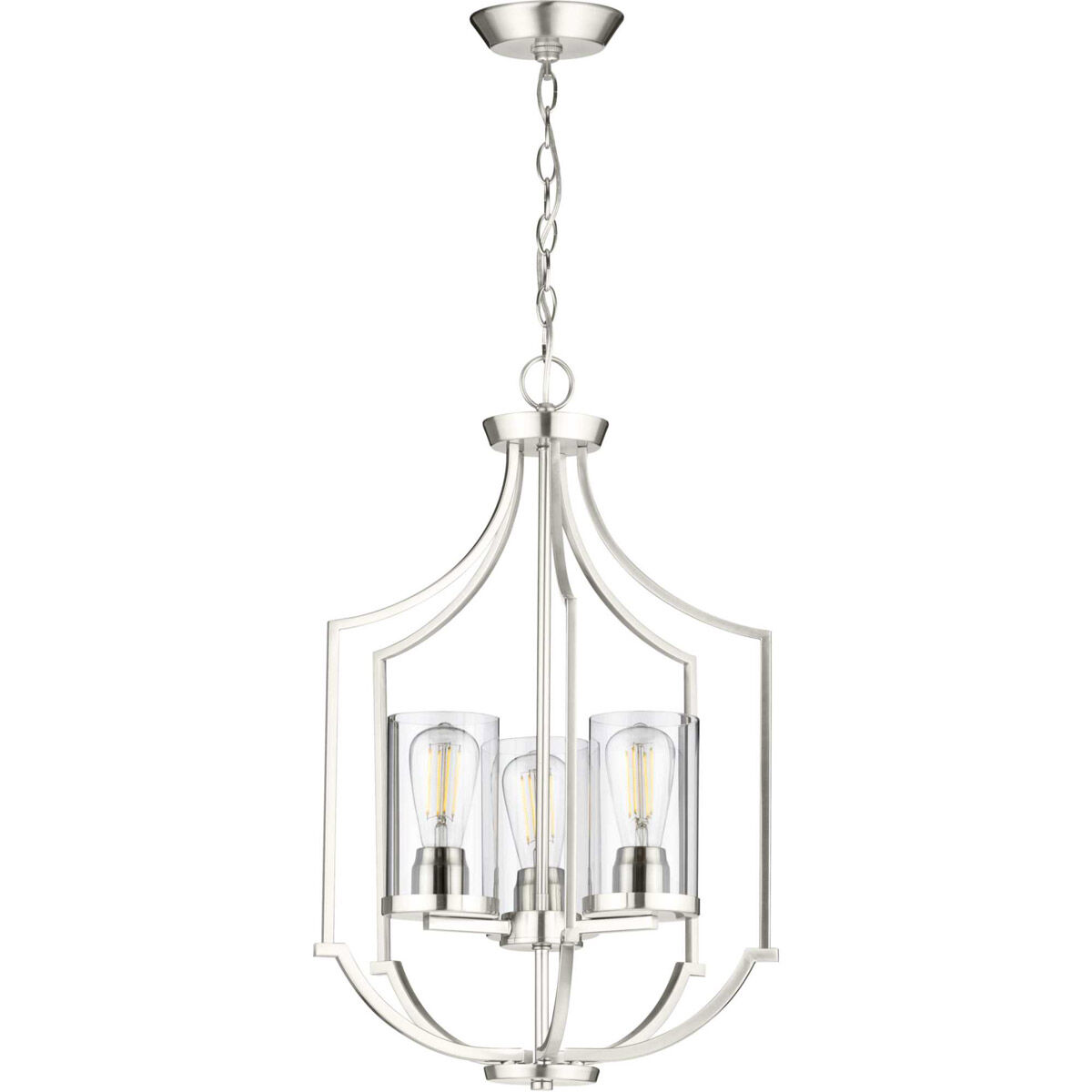 Lassiter 3 Light 16.63 inch Brushed Nickel Foyer Pendant Ceiling Light