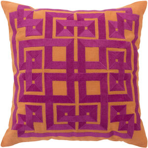 Gramercy 22 inch Bright Purple, Bright Orange Pillow Kit