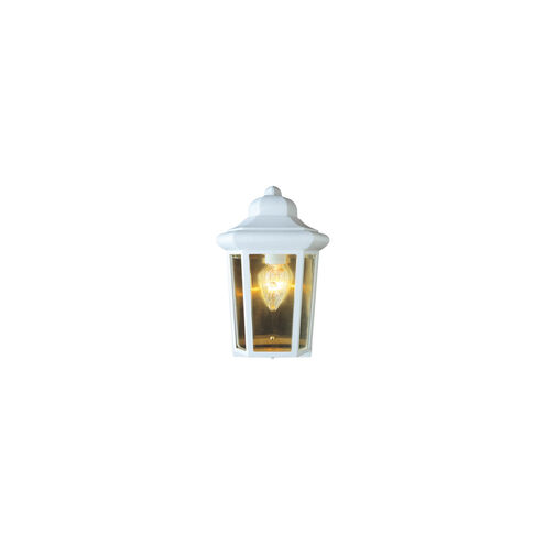 Rendell 1 Light 12 inch White Outdoor Pocket Lantern in Clear Glass Beveled - Open Bottom