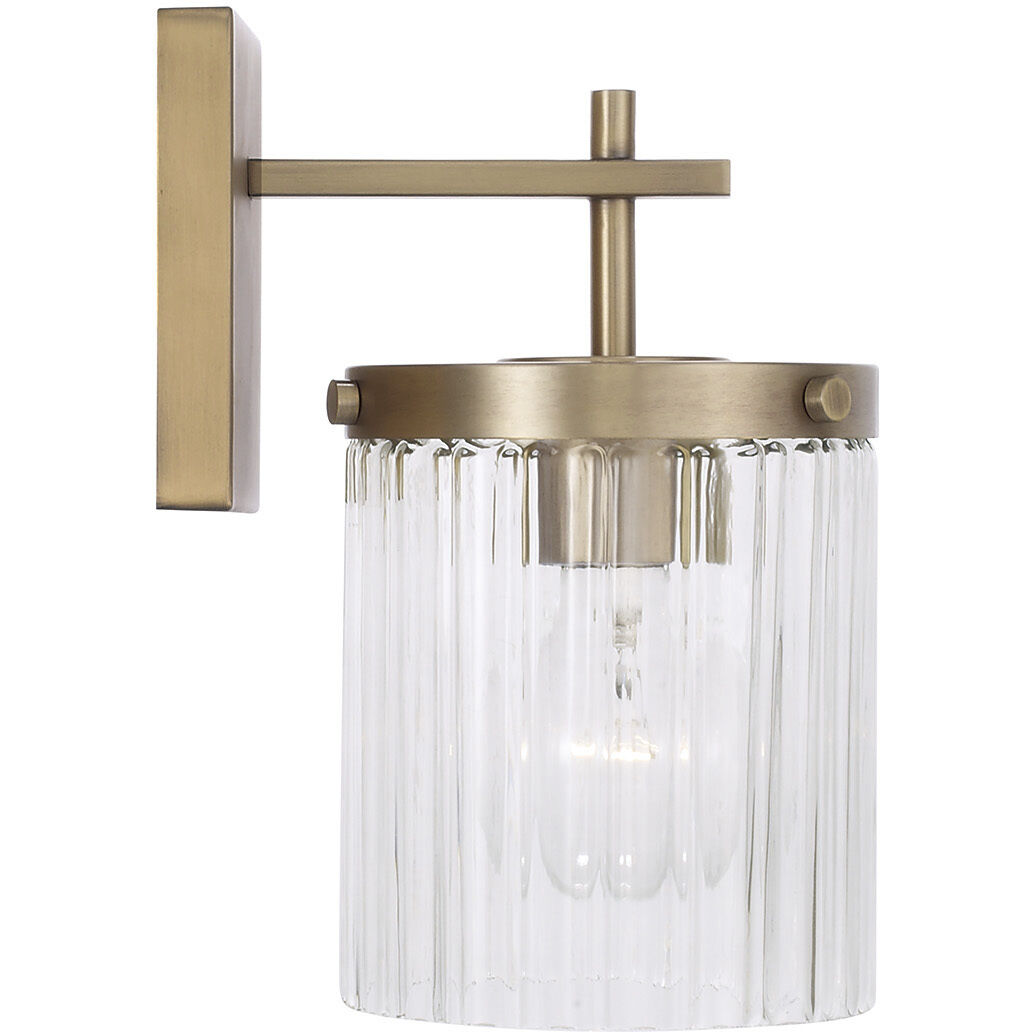 Vaughn Sconce Wall Light in Aged Brass