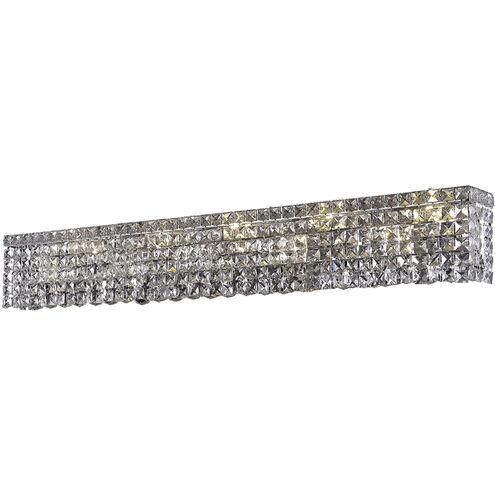 Maxime 10 Light 44 inch Chrome Vanity Light Wall Light in Clear, Royal Cut