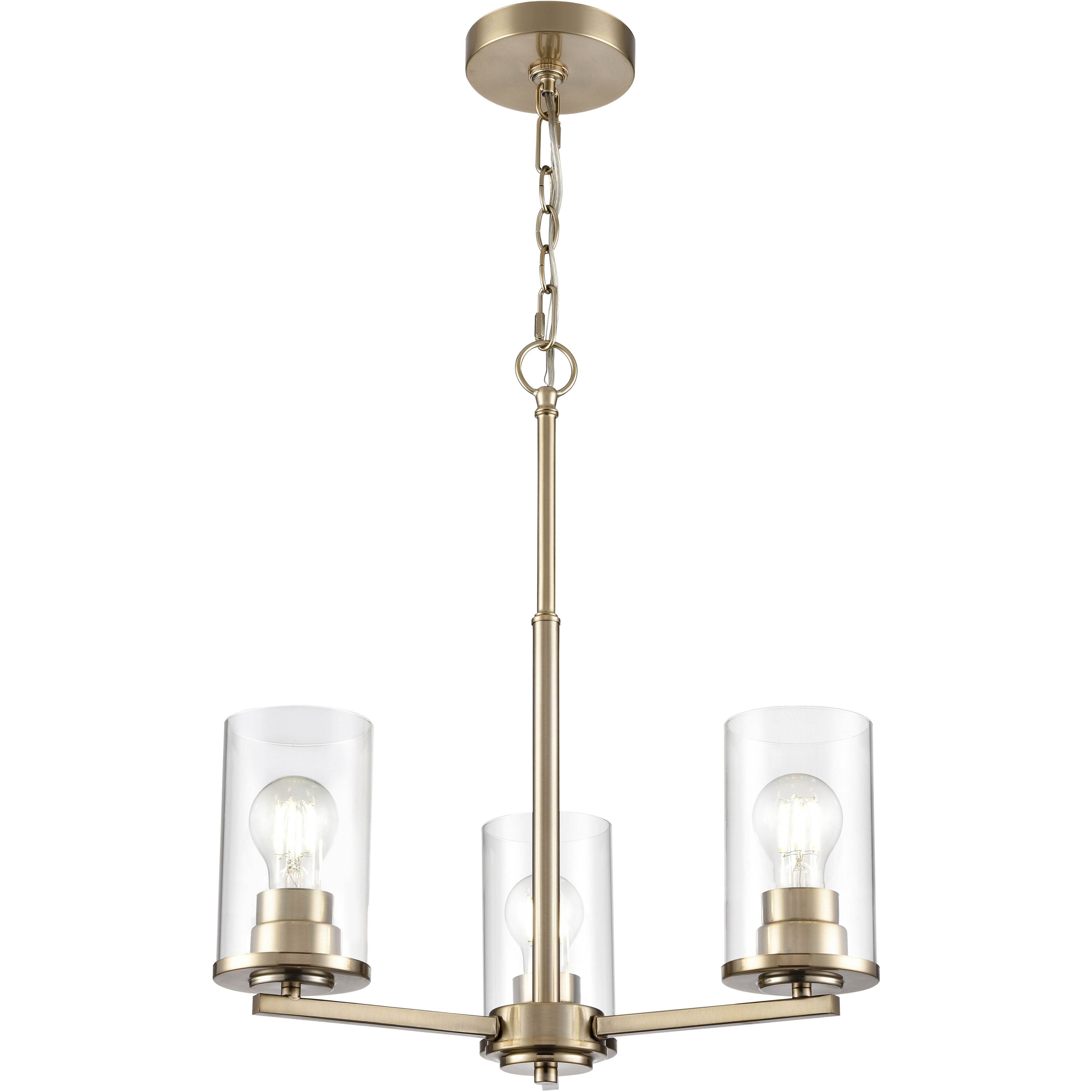 Verlana 3 Light 19 inch Modern Gold Chandelier Ceiling Light