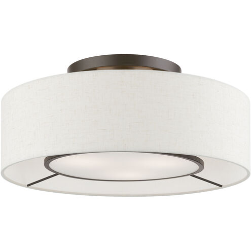 Ellsworth 3 Light 17 inch English Bronze Semi-Flush Ceiling Light