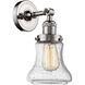 Franklin Restoration Bellmont LED 7 inch Polished Nickel Sconce Wall Light in Seedy Glass, Franklin Restoration