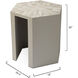 Radiant 21 X 20 inch Light Grey & Beige Faux Horn w/ Light Grey Lacquer Side Table