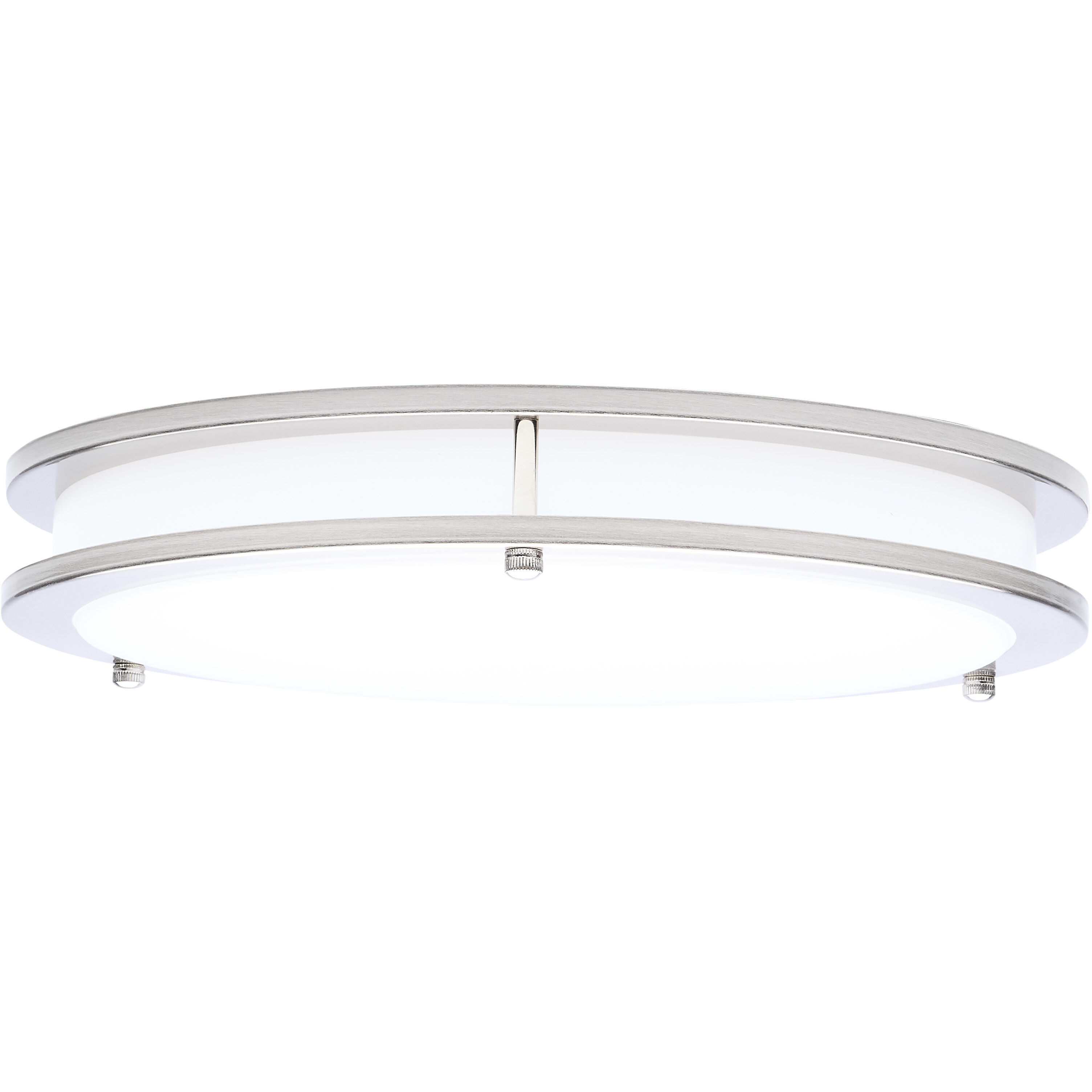 Glamour LED 12.99 inch Brushed Nickel Flush Mount Ceiling Light