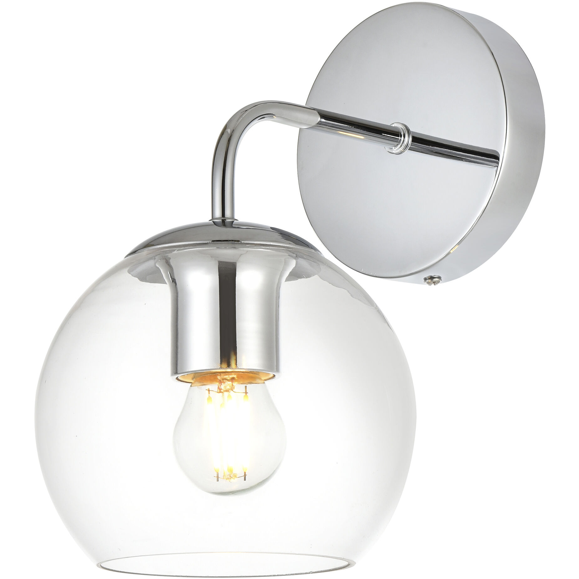 Genesis 1 Light 6 inch Chrome Bath Sconce Wall Light