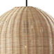 Bahama 1 Light 12 inch Dark Bronze with Light Rattan Pendant Ceiling Light