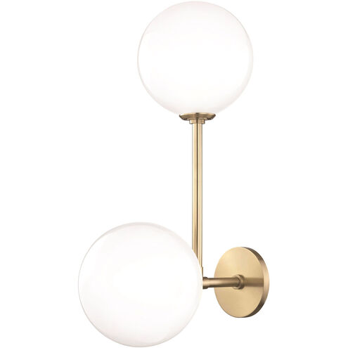 Ashleigh LED 8 inch Aged Brass Wall Sconce Wall Light