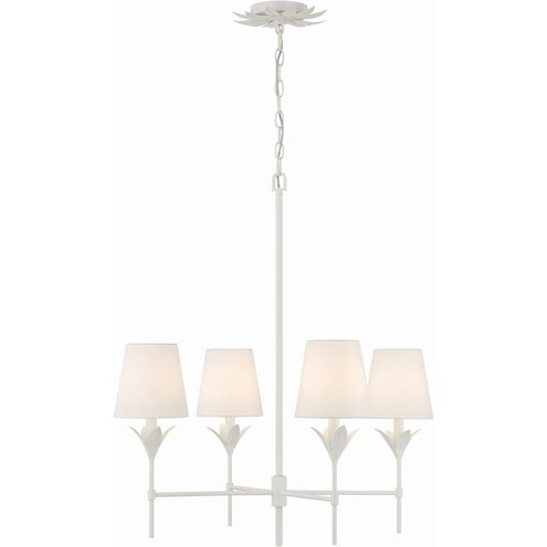 Broche 4 Light 28 inch Matte White Chandelier Ceiling Light