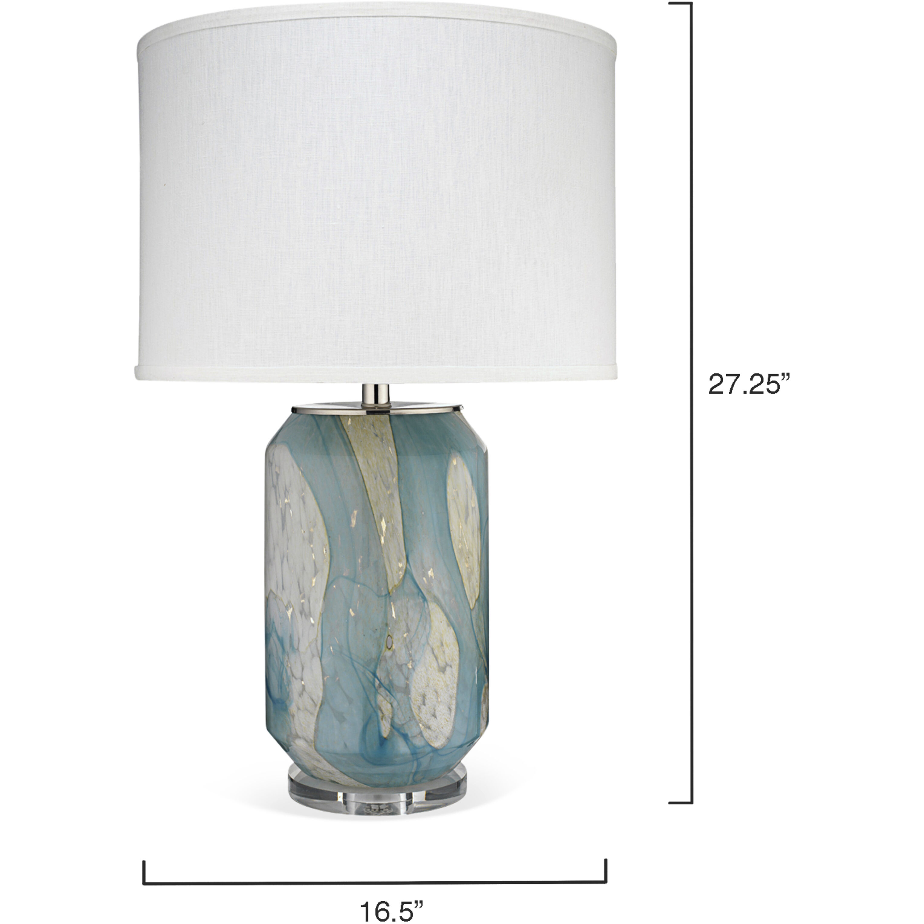 Helen 27 inch 150.00 watt Pale Blue Table Lamp Portable Light