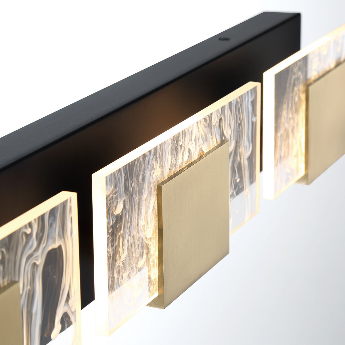 Kasha LED 37 inch Gold and Black Vanity Light Wall Light