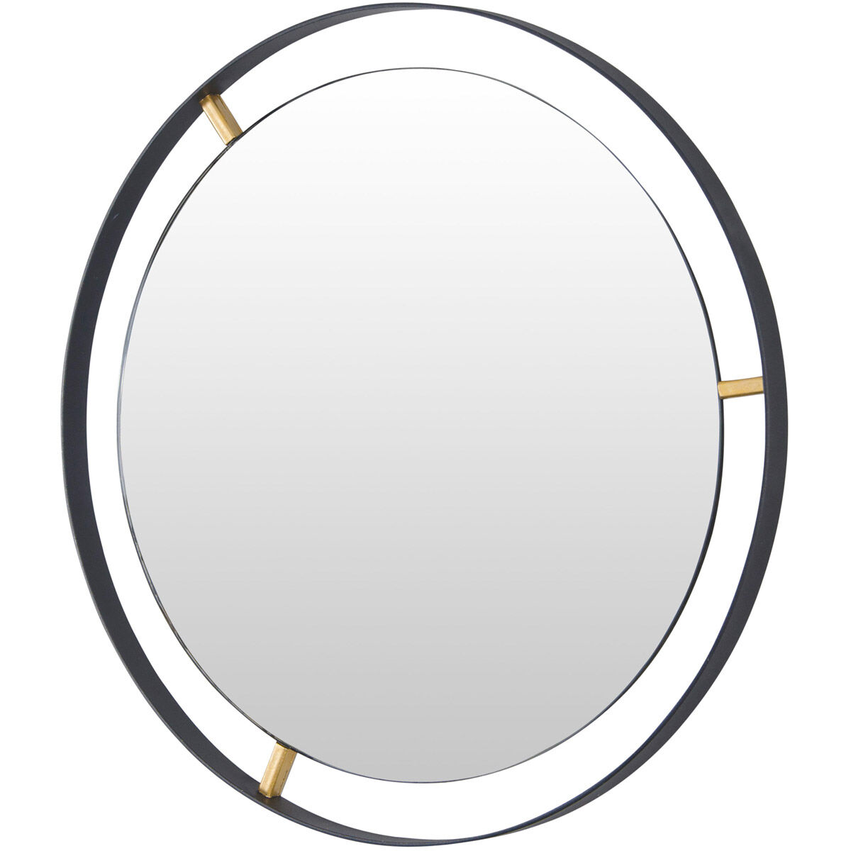 Framed 30 X 30 inch Matte Black Wall Mirror