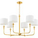 Paramus 1 Light 36 inch Aged Brass Chandelier Ceiling Light