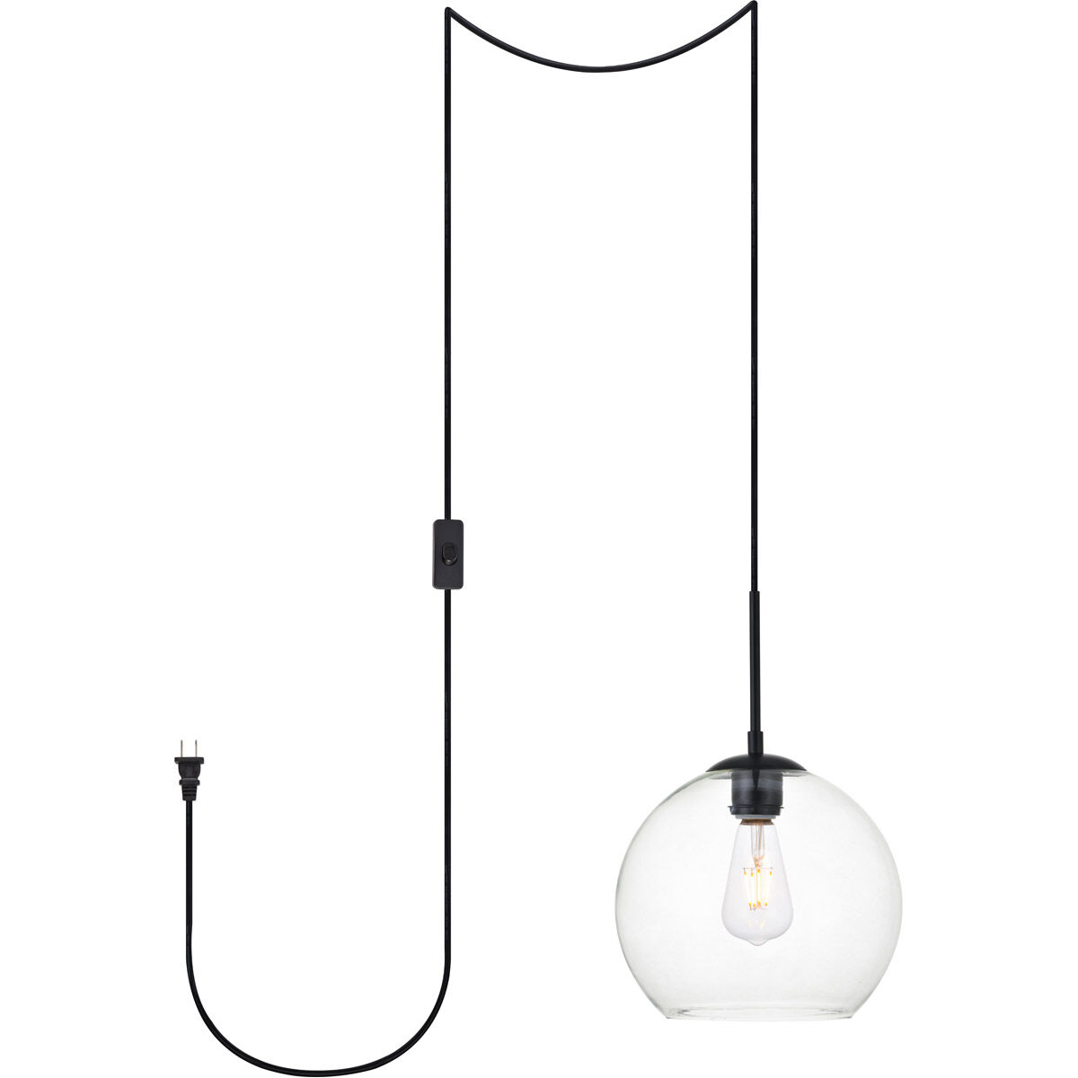 Baxter 1 Light 10 inch Black Pendant Ceiling Light