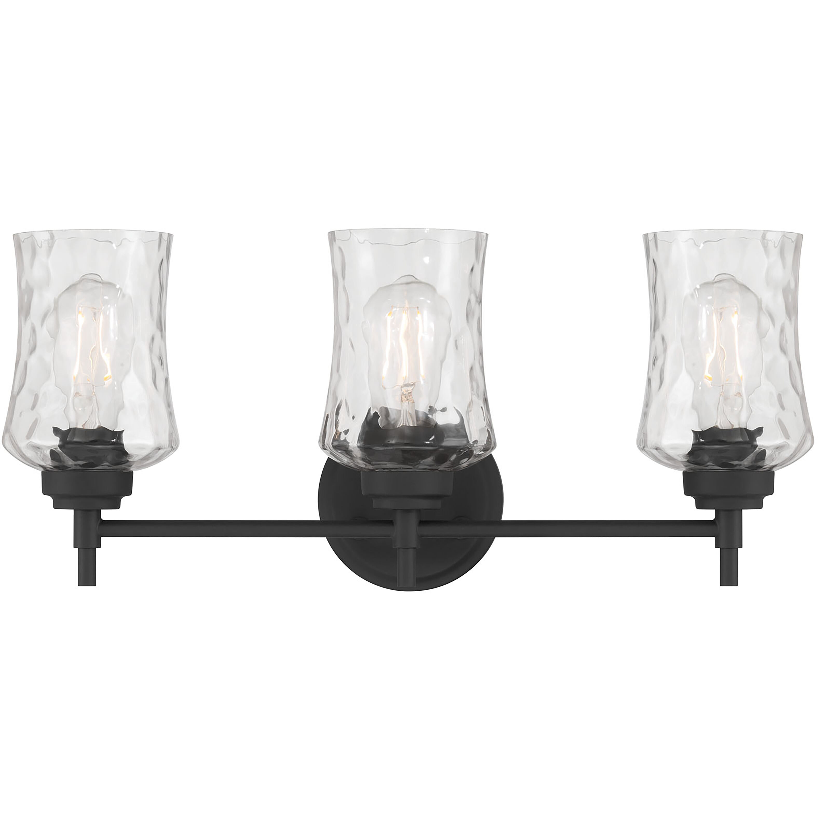 Clarvyn 3 Light 21 inch Matte Black Bathroom Vanity Light Wall Light