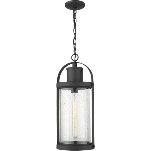Roundhouse 1 Light 9.25 inch Black Outdoor Chain Mount Ceiling Fixture
