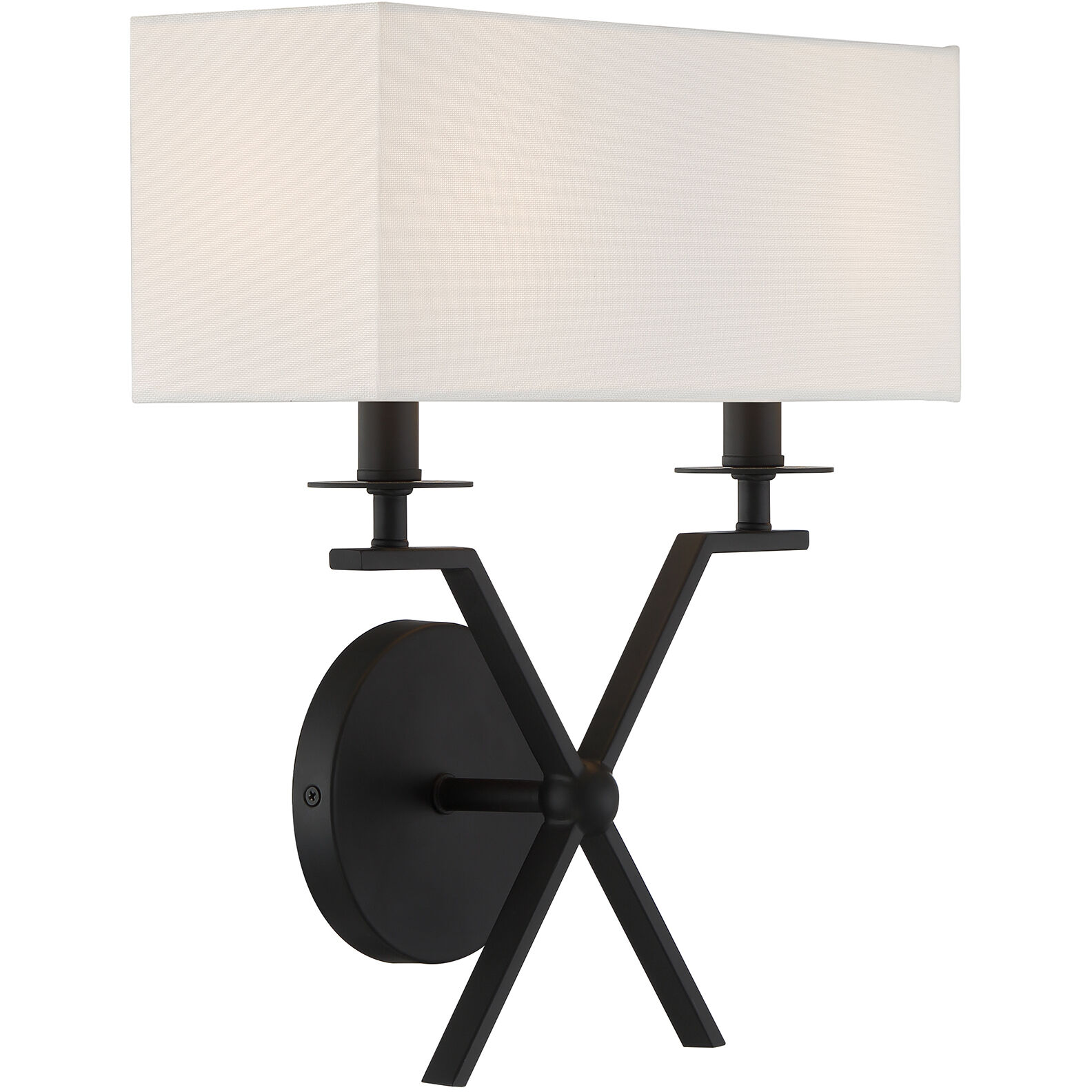 Arondale 2 Light 14 inch Matte Black Wall Sconce Wall Light