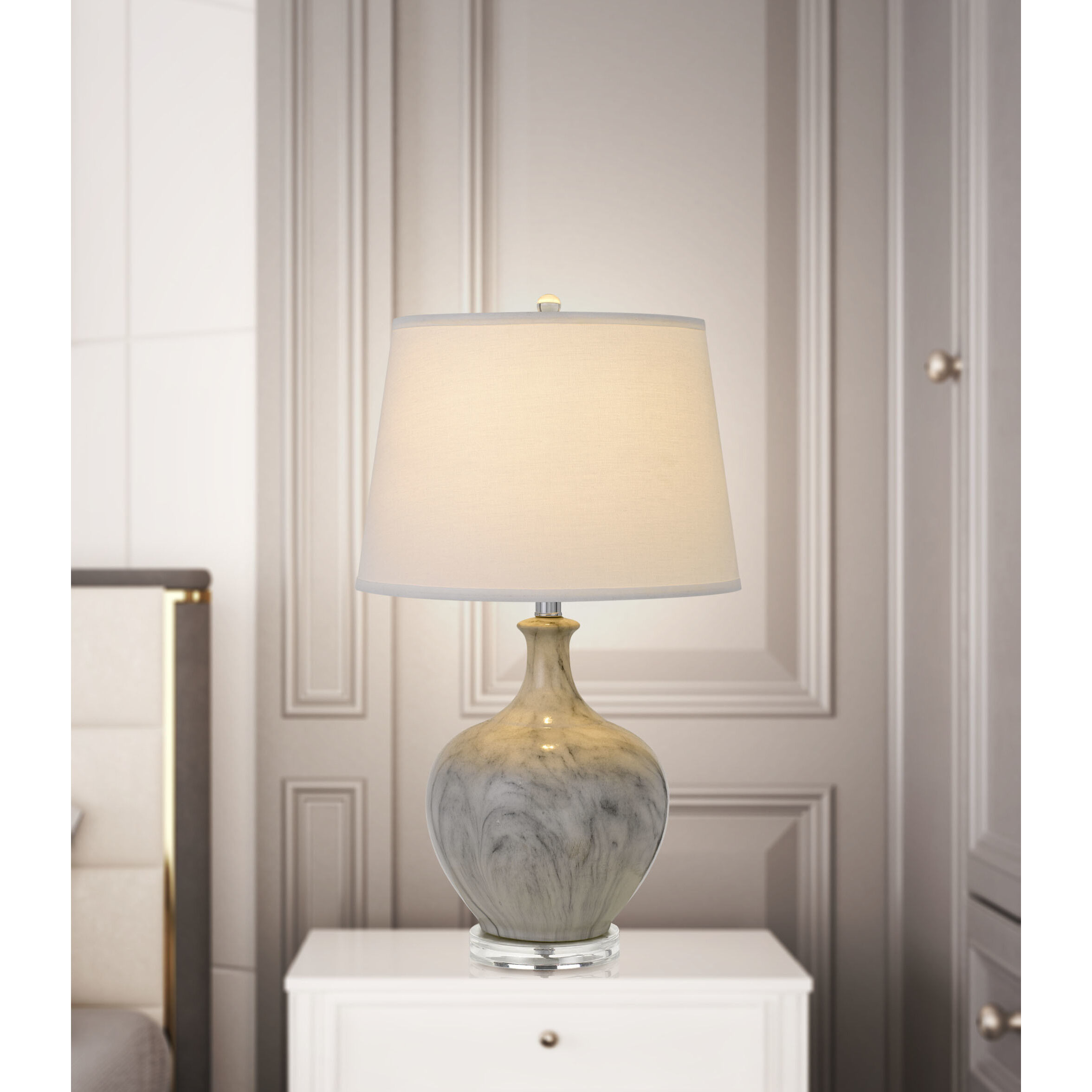 Harlingen 27 inch 150 watt Marble Table Lamp Portable Light