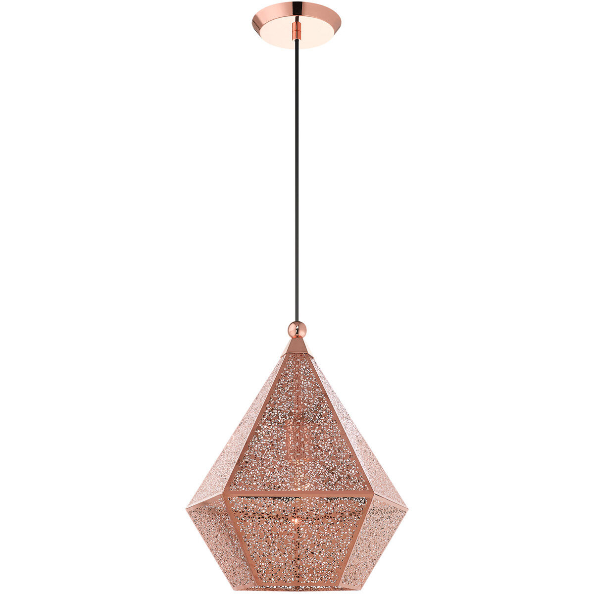 Aberdeen 1 Light 14 inch Rose Gold Pendant Ceiling Light