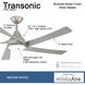 Transonic 56 inch Brushed Nickel with Silver Blades Ceiling Fan