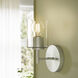 Replay 1 Light 6 inch Brushed Nickel Bath & Vanity Light Wall Light
