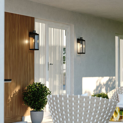 Kinzie Textured Black Outdoor Motion Sensor