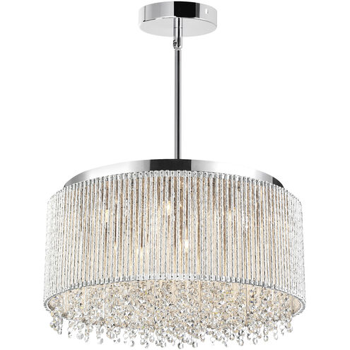 Claire 14 Light 24 inch Chrome Drum Shade Chandelier Ceiling Light