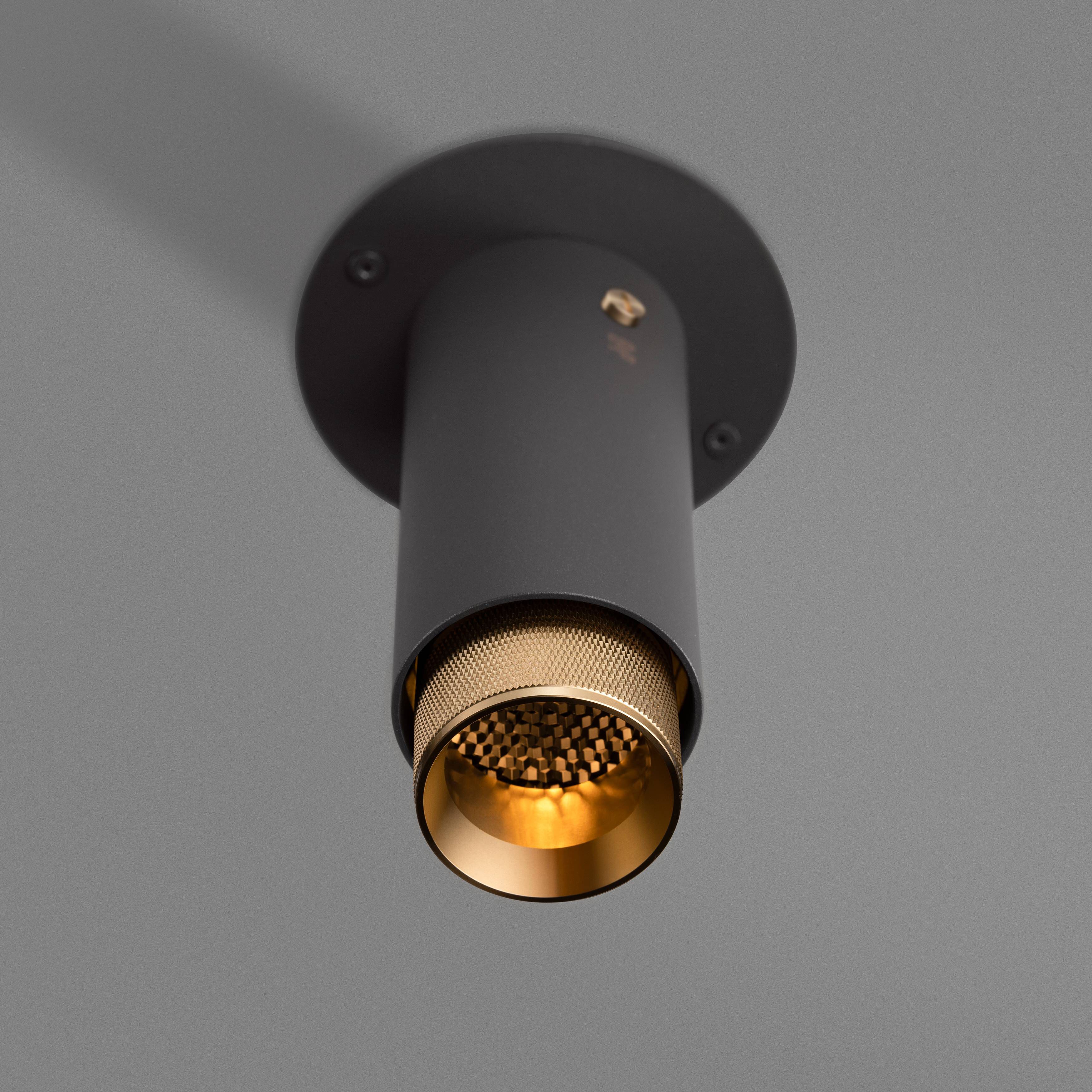 Exhaust Surface LED 2.36 inch Graphite / Brass Flush Mount Ceiling Light