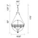 Arkansas 6 Light 30 inch Black Chandelier Ceiling Light