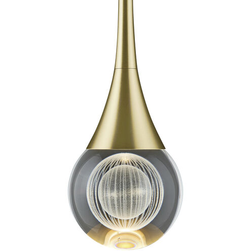 Luna I 1 Light 4.75 inch Brass Pendant Ceiling Light