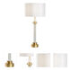 Jackie 27 inch 100.00 watt White/Cream and Gold Table Lamp Portable Light